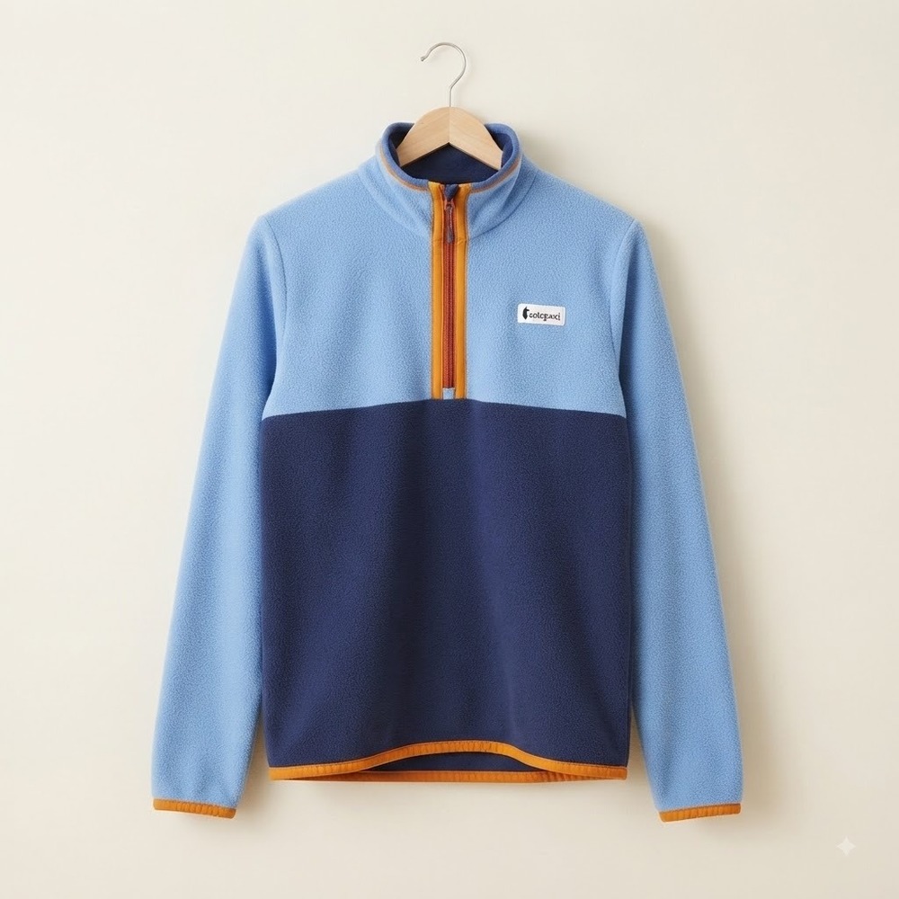 Cotopaxi Teca Fleece Half Zip Pullover Colorblock Blue Navy Sz XS
